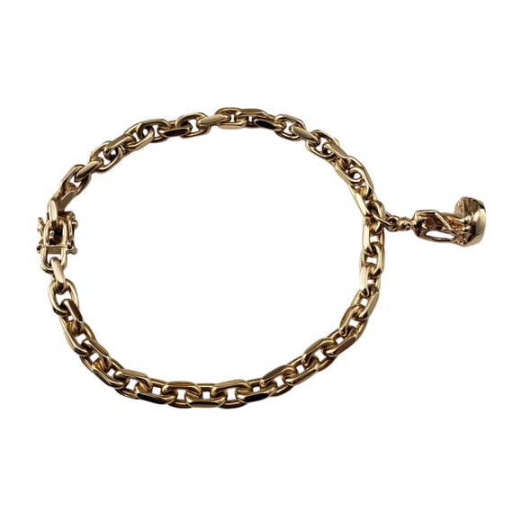 14 Karat Yellow Gold Denmark Little Mermaid Charm Link Bracelet #20922 - Picture 2 of 10